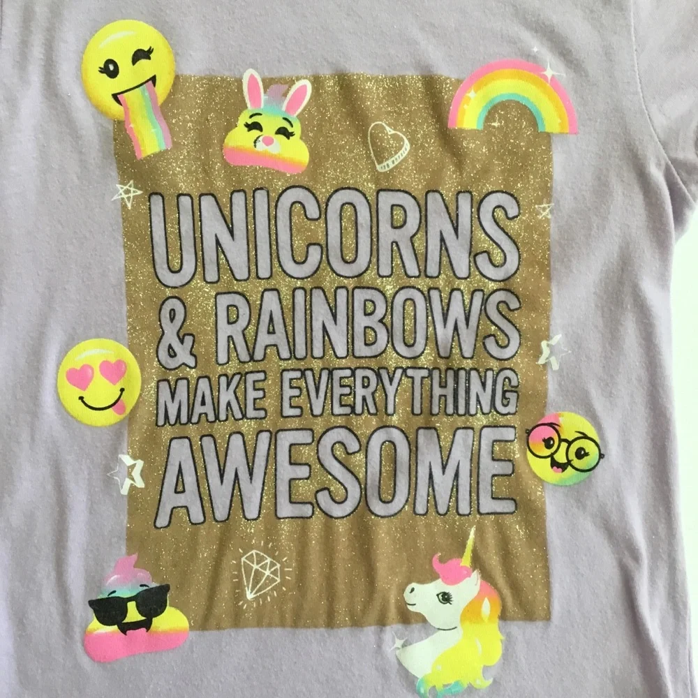 Children’s Place Girl’s T-Shirt Unicorn’s Size M